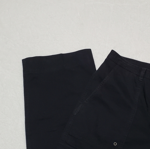 VINTAGE 90s Jones New York Black High Rise Loose Fit Lightweight Carpenter Pants - Picture 6 of 12